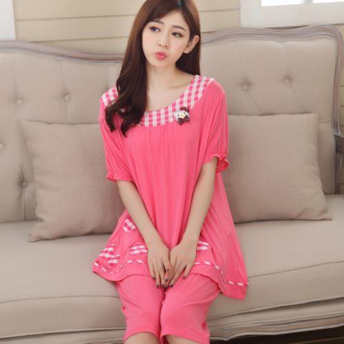 Pyjama pour femme en Coton à manche courte - Ref 2995449