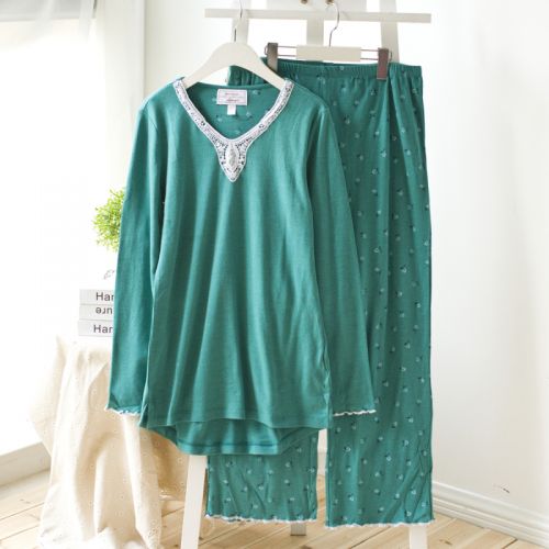 Pyjama pour femme en Coton à manches longues - Ref 2995459