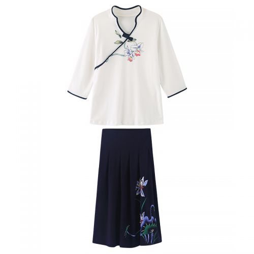 Pyjama pour femme en Coton à manches - Ref 2995469