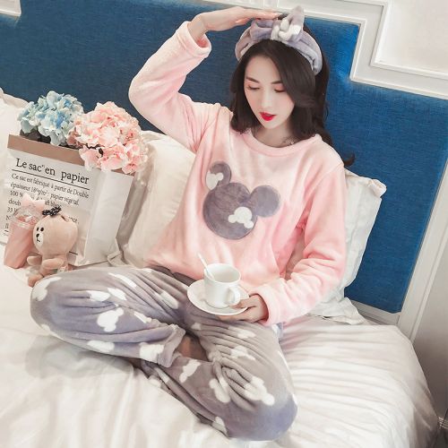 Pyjama pour femme en Polyester à manches longues - Ref 2995470