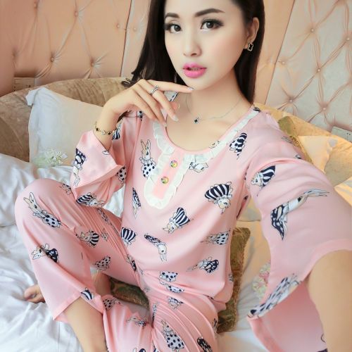 Pyjama pour femme en Viscose à neuf manches - Ref 2995487