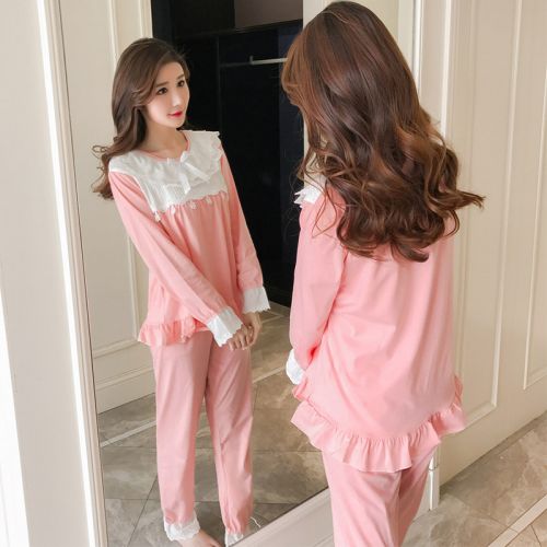 Pyjama pour femme en Coton à manches longues - Ref 2995493