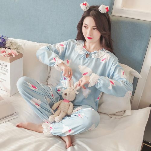 Pyjama pour femme en Coton à manches longues - Ref 2995502