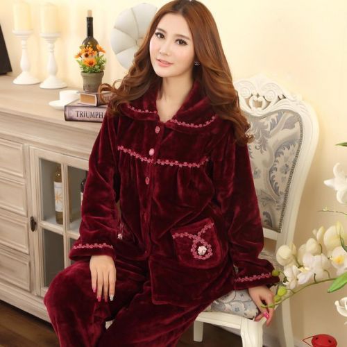 Pyjama pour femme en Polyester à manches longues - Ref 2995506