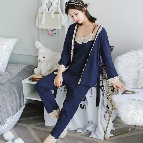Pyjama pour femme TING ZI SHA en Coton à manches longues - Ref 2995515