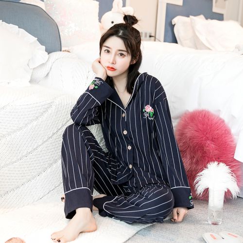 Pyjama pour femme en Coton à manches longues - Ref 2995521