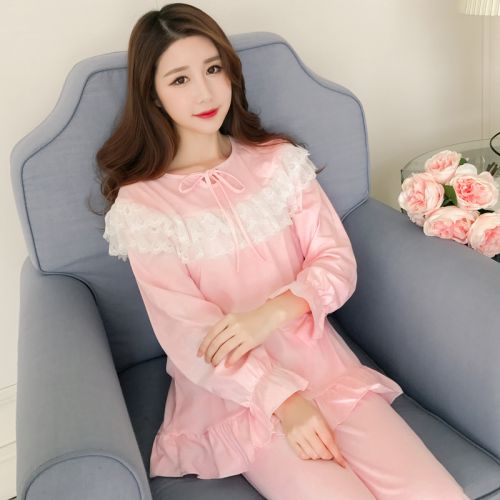 Pyjama pour femme en Coton à manches longues - Ref 2995525