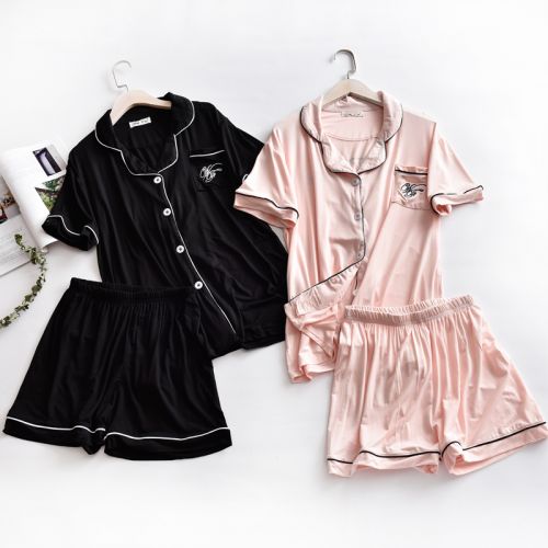 Pyjama pour femme en Viscose à manche courte - Ref 2995532