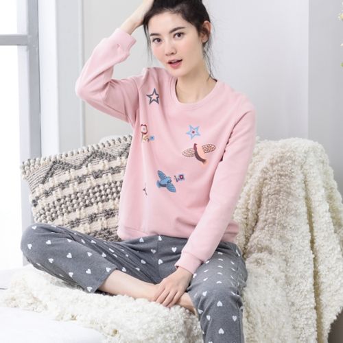 Pyjama pour femme en Coton à manches longues - Ref 2995541