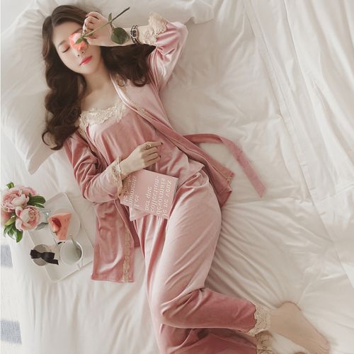 Pyjama pour femme en Polyester à manches longues - Ref 2995548