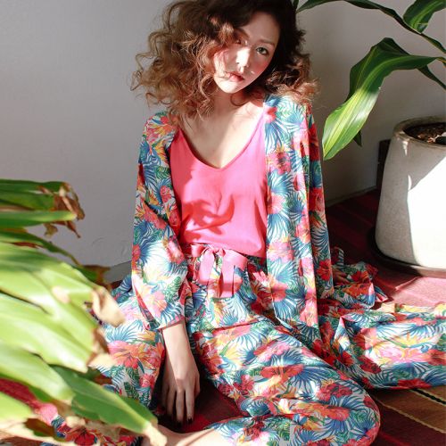 Pyjama pour femme en Coton à manches longues - Ref 2995555
