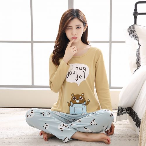Pyjama pour femme en Coton à manches longues - Ref 2995563