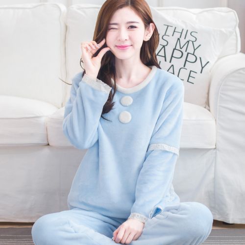 Pyjama pour femme en Polyester à manches longues - Ref 2995573