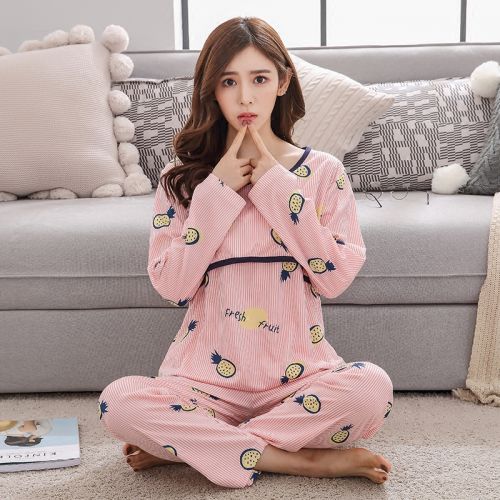 Pyjama pour femme en Coton à manches longues - Ref 2995580