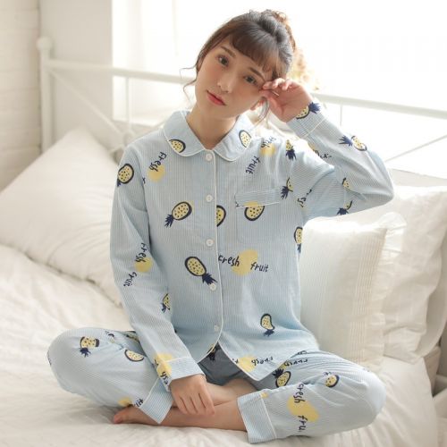 Pyjama pour femme en Coton à manches longues - Ref 2995584
