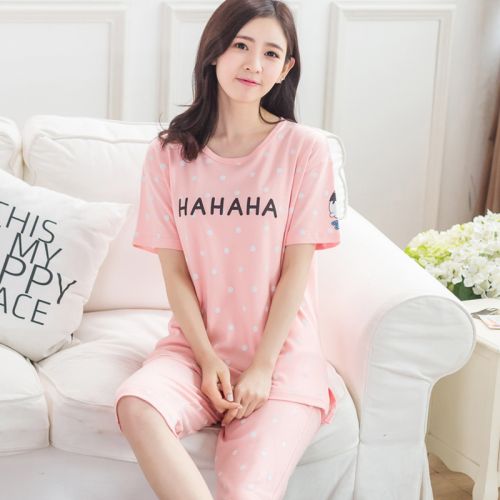 Pyjama pour femme en Coton à manche courte - Ref 2995592