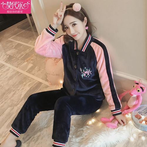 Pyjama pour femme en Polyester à manches longues - Ref 2995598