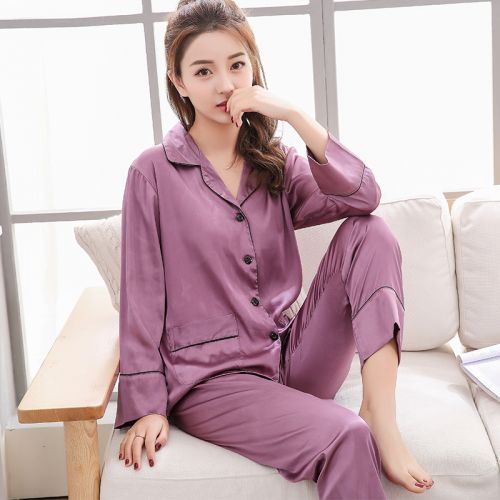 Pyjama pour femme en Polyester à manches longues - Ref 2995617
