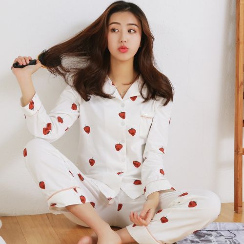 Pyjama pour femme en Coton à manches longues - Ref 2995622