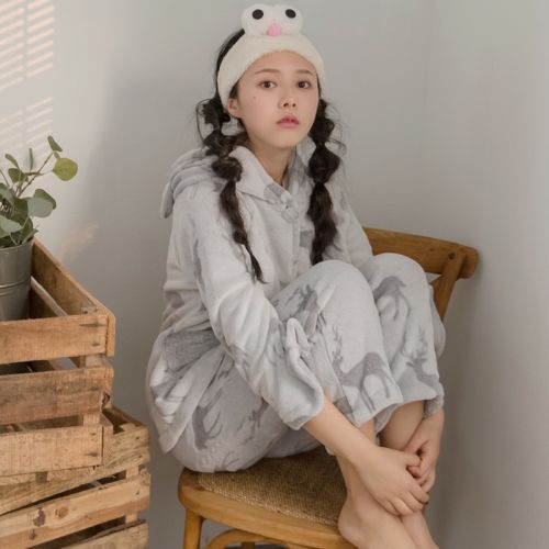 Pyjama pour femme en Polyester à manches longues - Ref 2995623