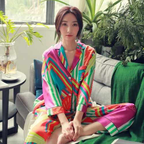 Pyjama pour femme en Polyester à manches longues - Ref 2995631