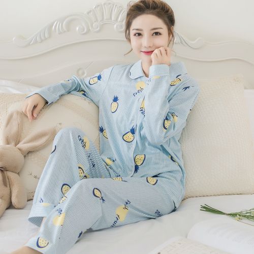Pyjama pour femme en Coton à manches longues - Ref 2995643