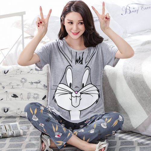 Pyjama pour femme en Coton à manche courte - Ref 2995645