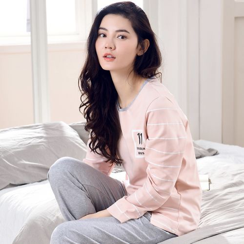 Pyjama pour femme en Coton à manches longues - Ref 2995682