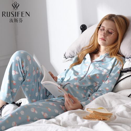 Pyjama pour femme en Coton à manches longues - Ref 2995687