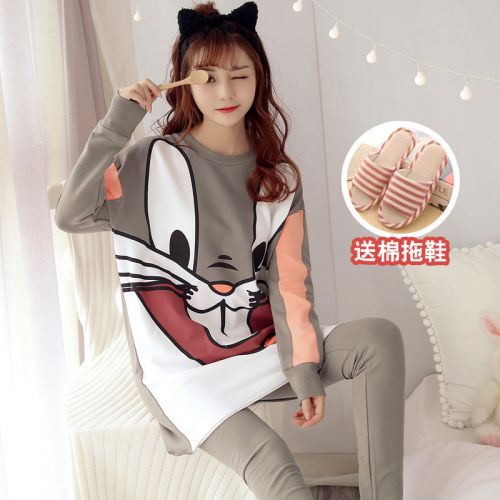 Pyjama pour femme en Coton à manches longues - Ref 2995690