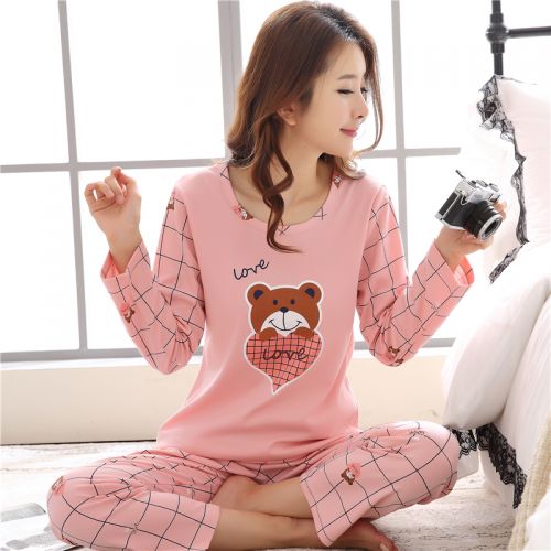 Pyjama pour femme en Coton à manches longues - Ref 2995702