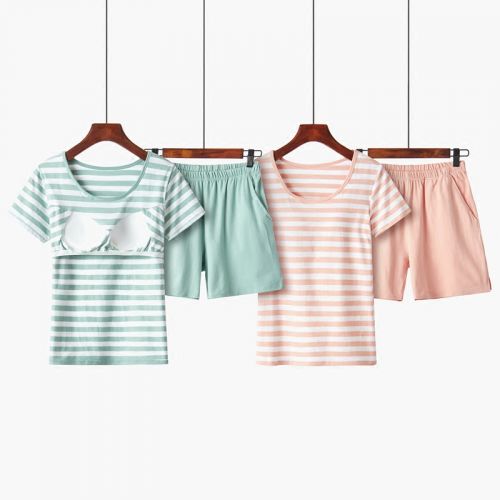 Pyjama pour femme en Coton à manche courte - Ref 2995729