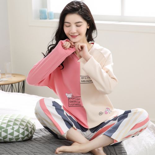 Pyjama pour femme en Coton à manches longues - Ref 2995733