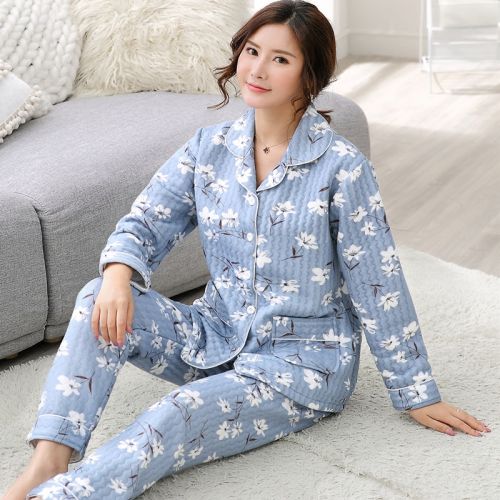 Pyjama pour femme en Coton à manches longues - Ref 2995740