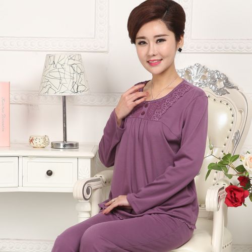 Pyjama pour femme en Coton à manches longues - Ref 2995745