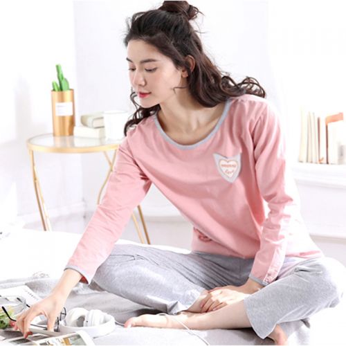 Pyjama pour femme SHASIBEI en Coton à manches longues - Ref 2995754