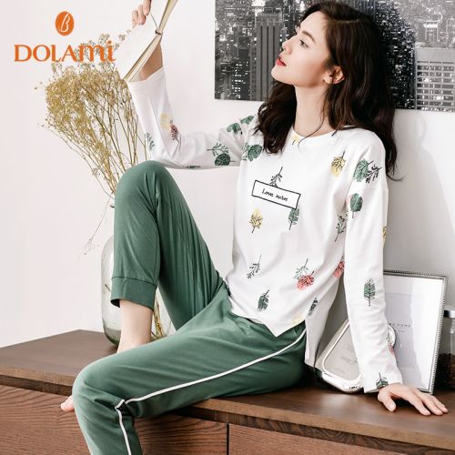 Pyjama pour femme en Coton à manches longues - Ref 2995778