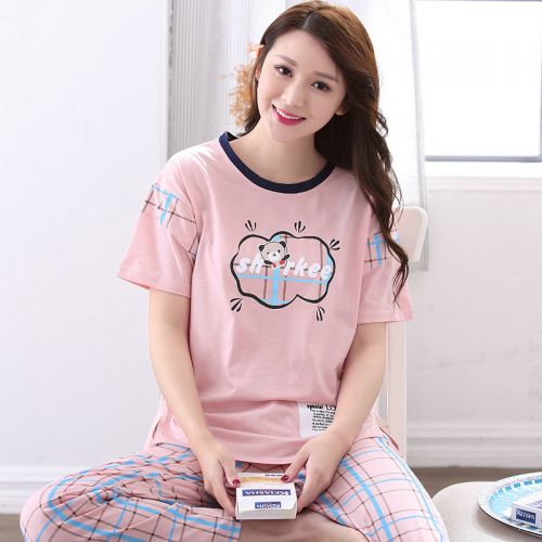Pyjama pour femme en Coton à manche courte - Ref 2995787
