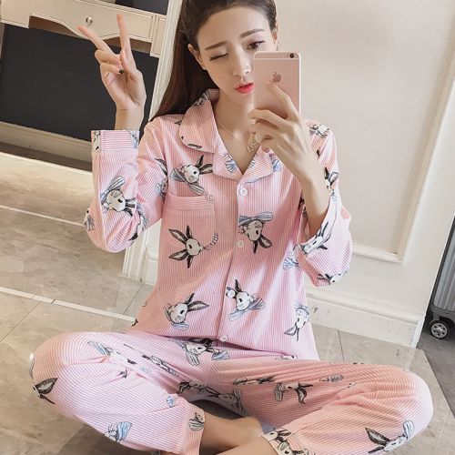Pyjama pour femme en Coton à manches longues - Ref 2995790