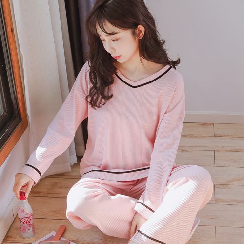 Pyjama pour femme en Coton à manches longues - Ref 2995795