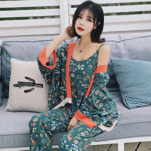 Pyjama pour femme en Coton à neuf manches - Ref 2995817