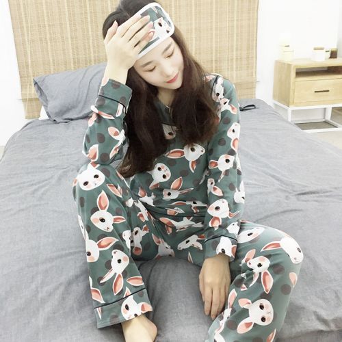 Pyjama pour femme en Coton à manches longues - Ref 2995819