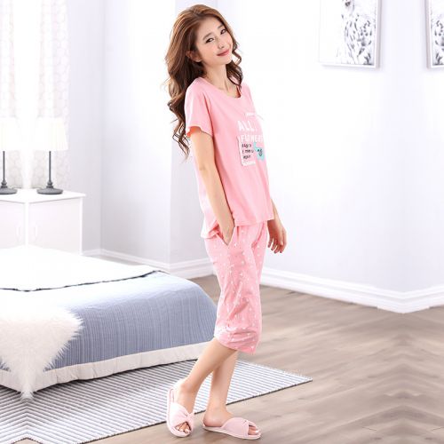 Pyjama pour femme en Coton à manche courte - Ref 2995824