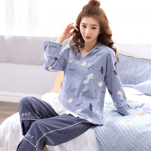 Pyjama pour femme en Coton à manches longues - Ref 2995826