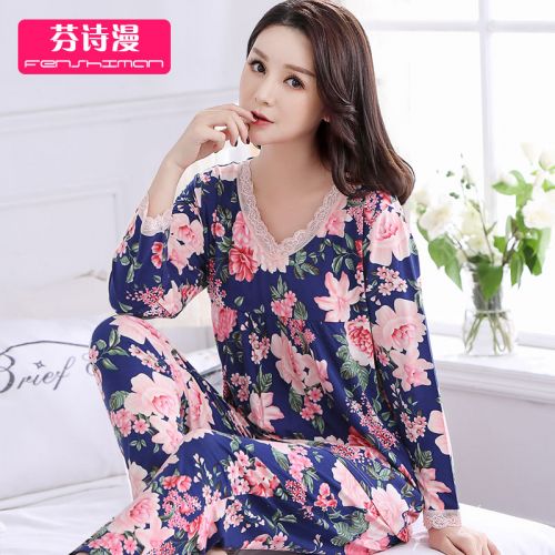 Pyjama pour femme en Viscose à manches longues - Ref 2995828