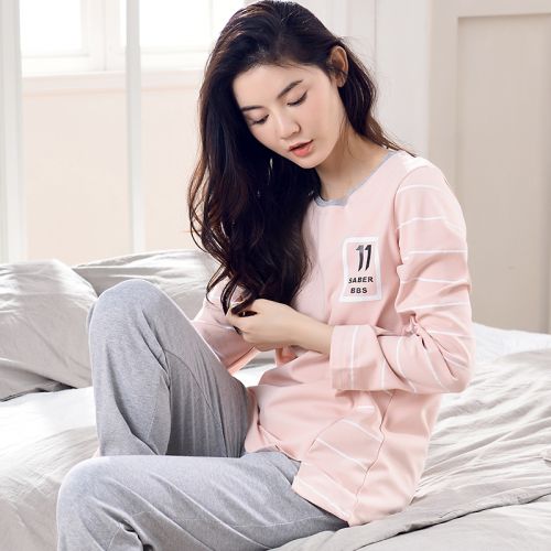 Pyjama pour femme en Coton à manches longues - Ref 2995846