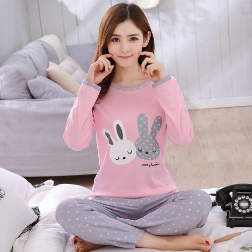 Pyjama pour femme en Coton à manches longues - Ref 2995847
