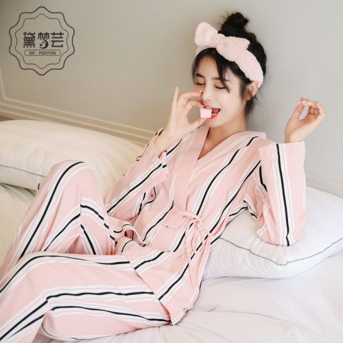 Pyjama pour femme en Coton à manches longues - Ref 2995851