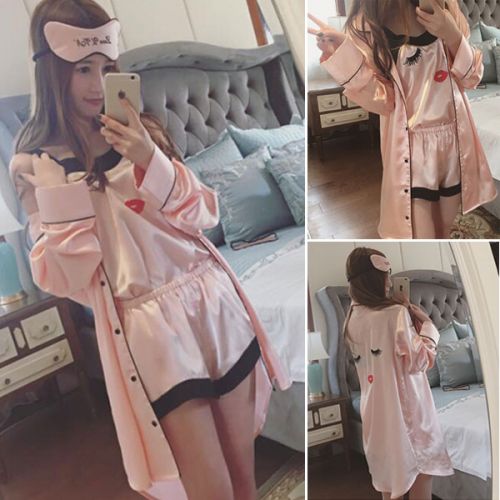 Pyjama pour femme en Soie de glace à sling - Ref 2995853