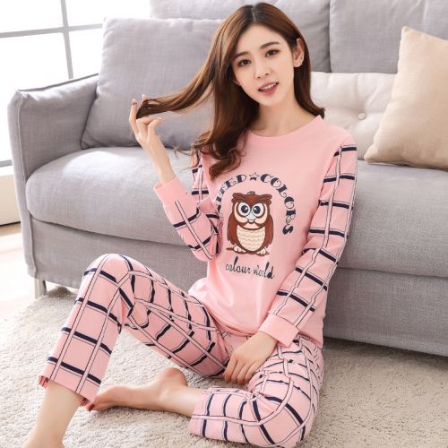 Pyjama pour femme en Coton à manches longues - Ref 2995855